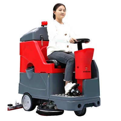 Ride-on type terrazzo floor cleaning machine double brush plate